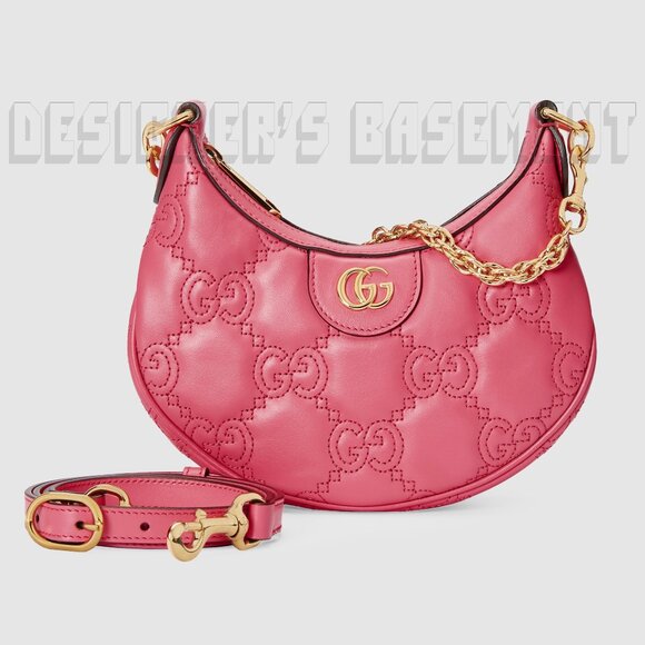 GUCCI mini LION pink GG Matelasse quilted Leather Double G chain crossbody bag🎁 - Picture 4 of 10